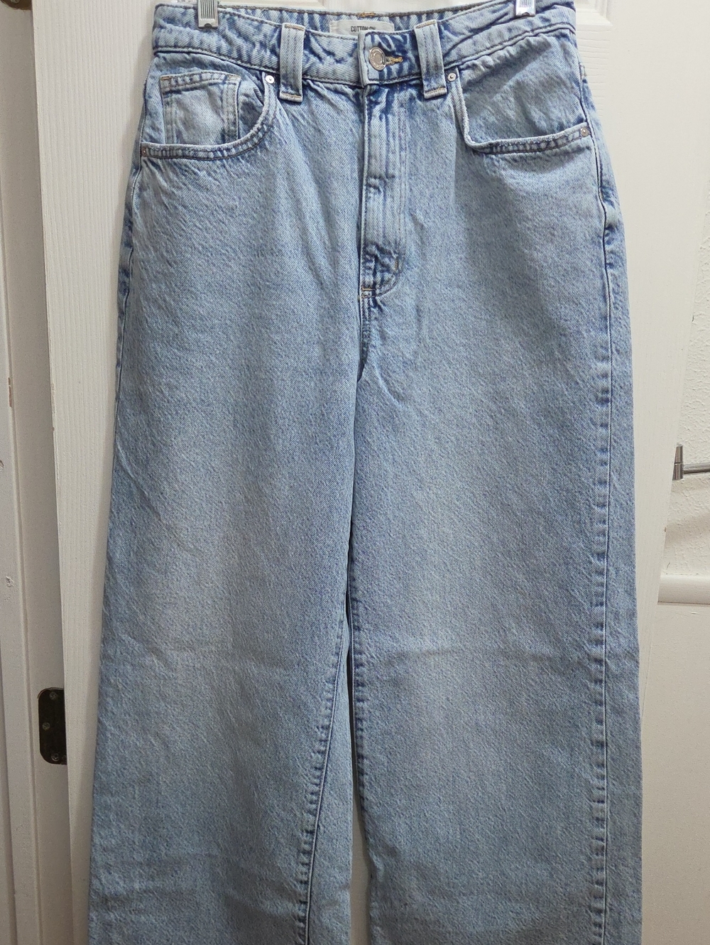 Light Blue High-Waist Straight Leg Jeans - Women
